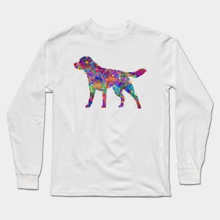 Labrador dog watercolor Long Sleeve T-Shirt